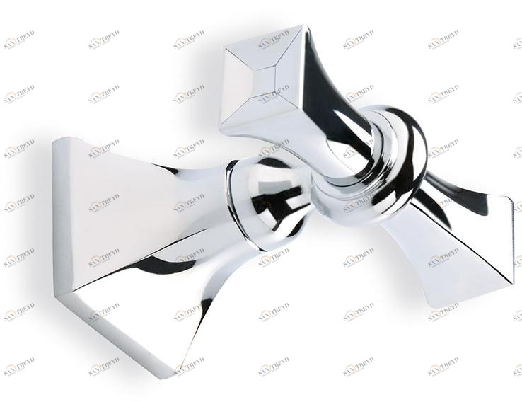 Stilhaus Двойной крючок для халатов из хромированной латуни Prisma Pr13 Stil Haus