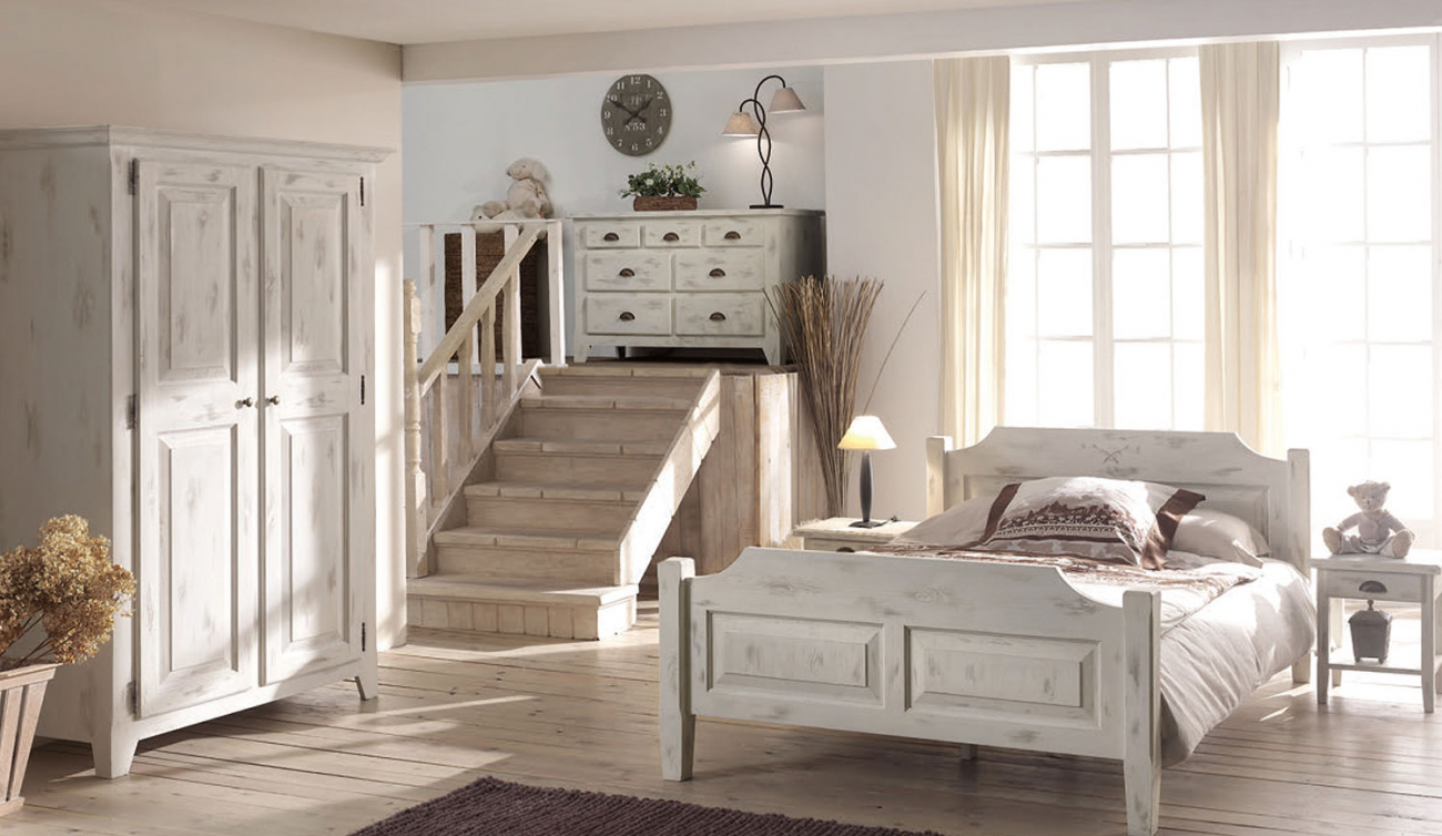 Кровать деревянная двуспальная 160х200 серая Solea VAVI SOLEA 132579 Белый  - Вид №1