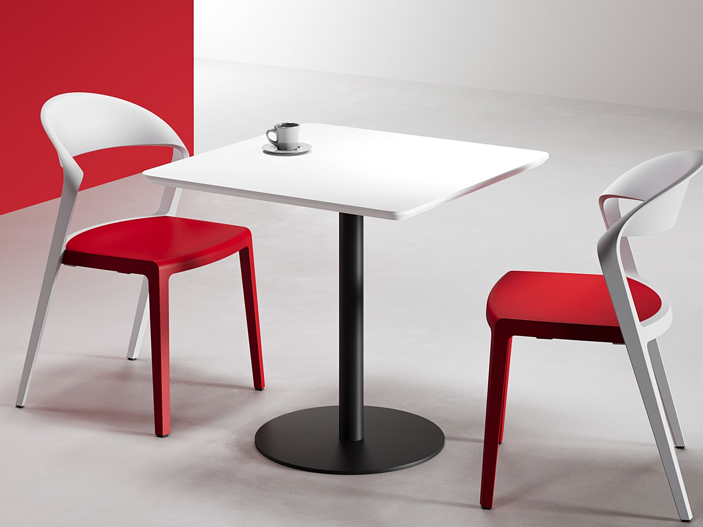 Квадратный стол из нержавеющей стали с центральным основанием WORKSPACE MILAN ARCH-00124544 - Вид №1