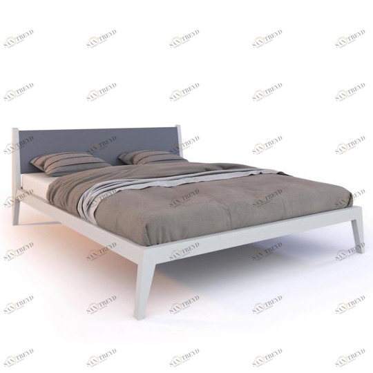 Кровать двуспальная 200х200 см серая с решеткой Fly BRAGIN DESIGN REPLACE 00-3862361 Серый 