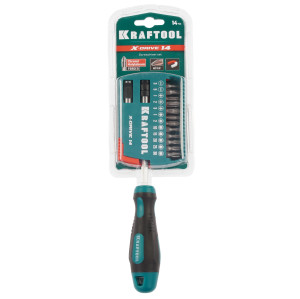 Отвертка с насадками/битами KRAFTOOL 25814 9107750