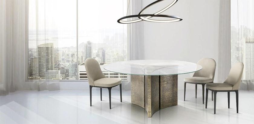 Marac Круглый обеденный стол из хрусталя Etoile sun-id-1494895 - Вид №1