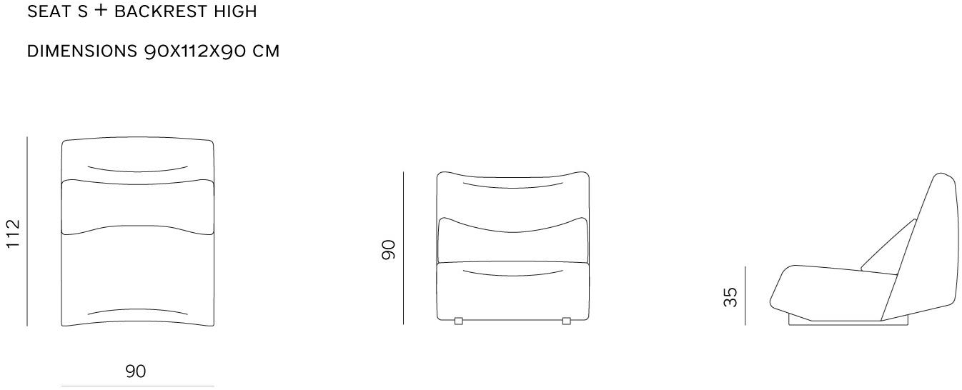 prostoria Модульный тканевый диван с шезлонгом Absent sun-id-1445868 - Вид №11