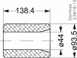 Danfoss Сменные сердечники-вставки для разборных фильтров DCR Eliminator 48-DM Вставка фильтра - сердечник 023U1392  - Вид №8