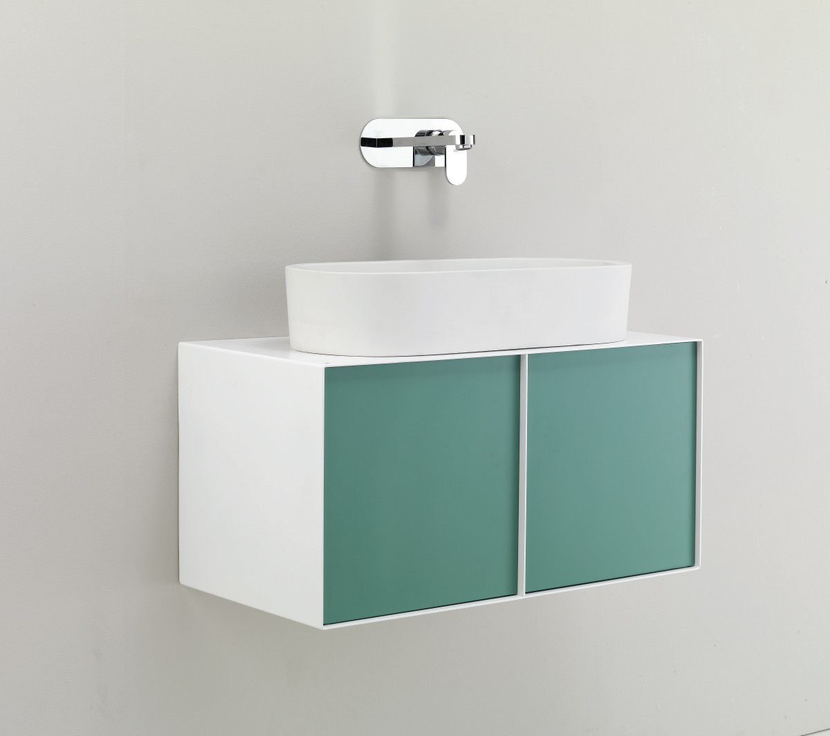 Ex.T Notch Cabinet 4 Умывальник настенный бирюзовый EXFORM4/6034  - Вид №1