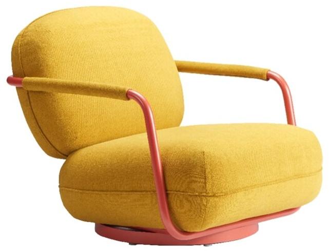 ROSSIN Поворотное тканевое кресло с подлокотниками Pilù sun-id-1431021 - Вид №3