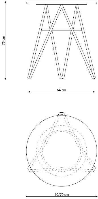 TrabA' Круглый металлический стол Self 0125-r-self-table - Вид №11