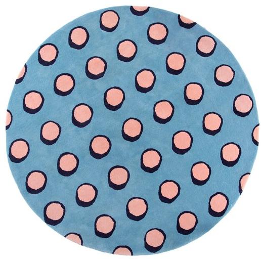 Deadgood Круглый шерстяной коврик ручной работы с геометрическими мотивами sun-id-1426523 - Вид №1