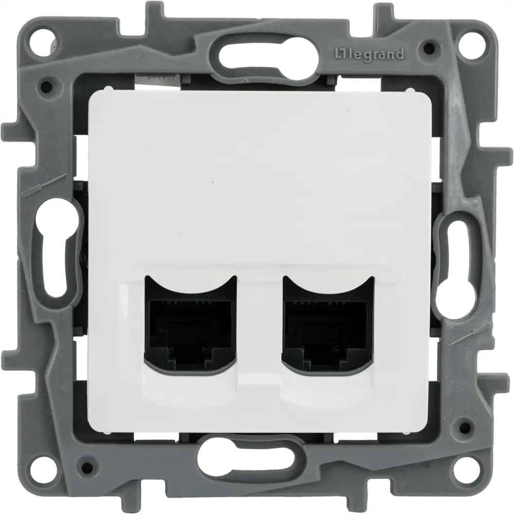 Компьютерная розетка Legrand Etika двойная RJ45 Cat 5e белая 82496519