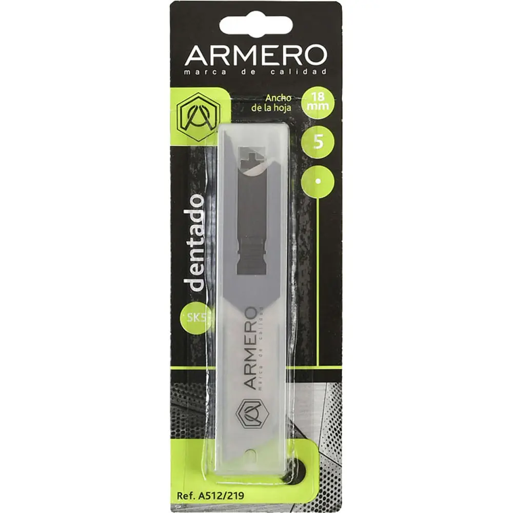 Лезвие сегментное с зубцами Armero 18 мм, 5 шт STLM-2073835 - Вид №1