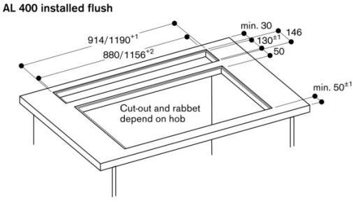 Gaggenau Съемный верхний колпак из нержавеющей стали Serie 400 Al400191 - Вид №4
