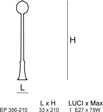 Siru Садовый светильник из муранского стекла Sfera Ep 356-210 - Вид №1