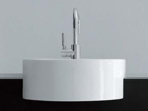 Керамический круглый одношаговый умывальник