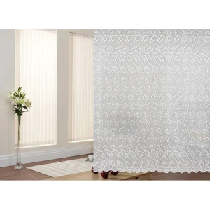 Тюль с вышивкой на сетке «Галлари» 1 п/м 280 см цвет белый