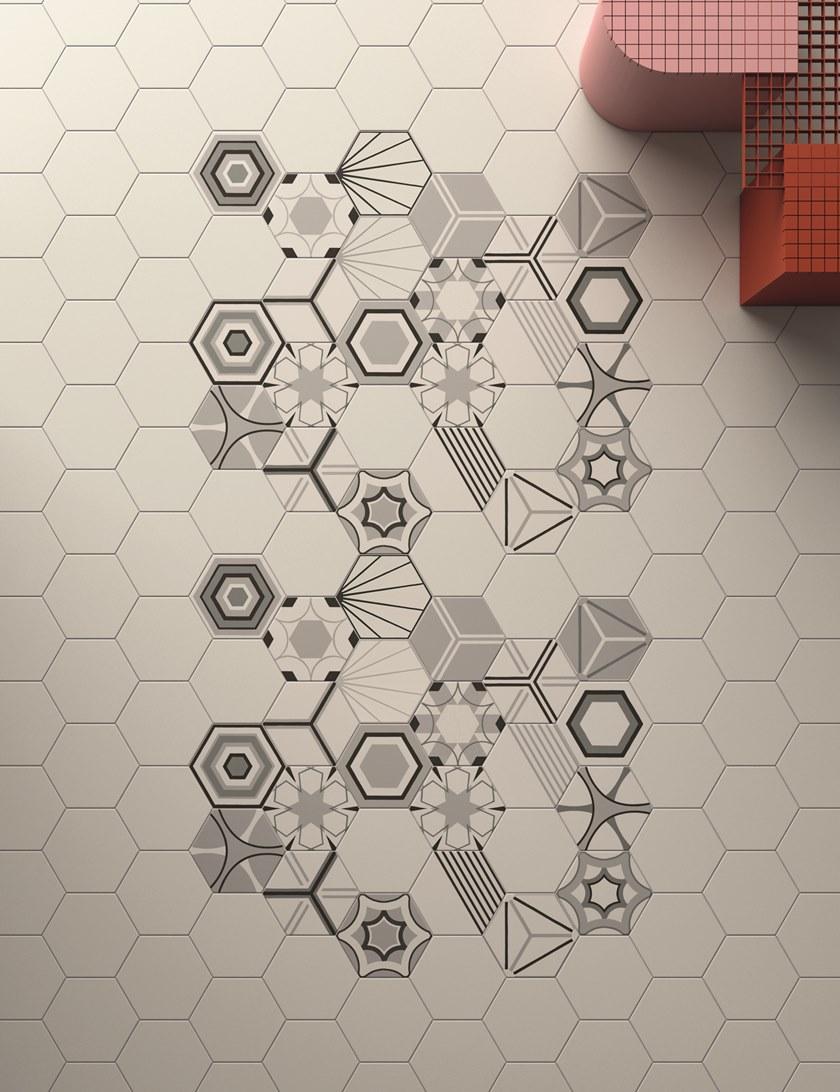 Marca Corona Настенная / напольная плитка из керамогранита с эффектом энкаустики Paprica sun-id-1357298 - Вид №3