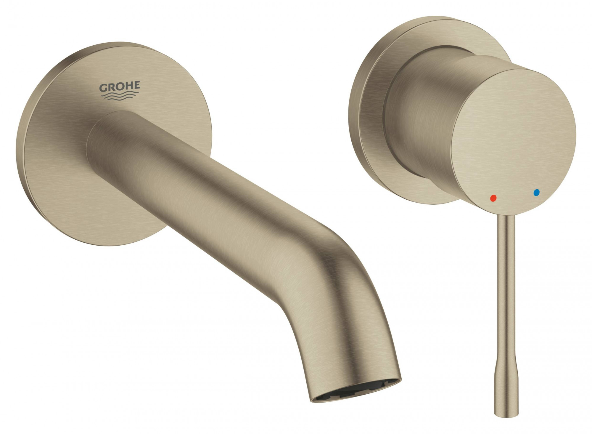 Смеситель для раковины GROHE Essence на два отверстия M-Size, никель матовый (19408EN1)