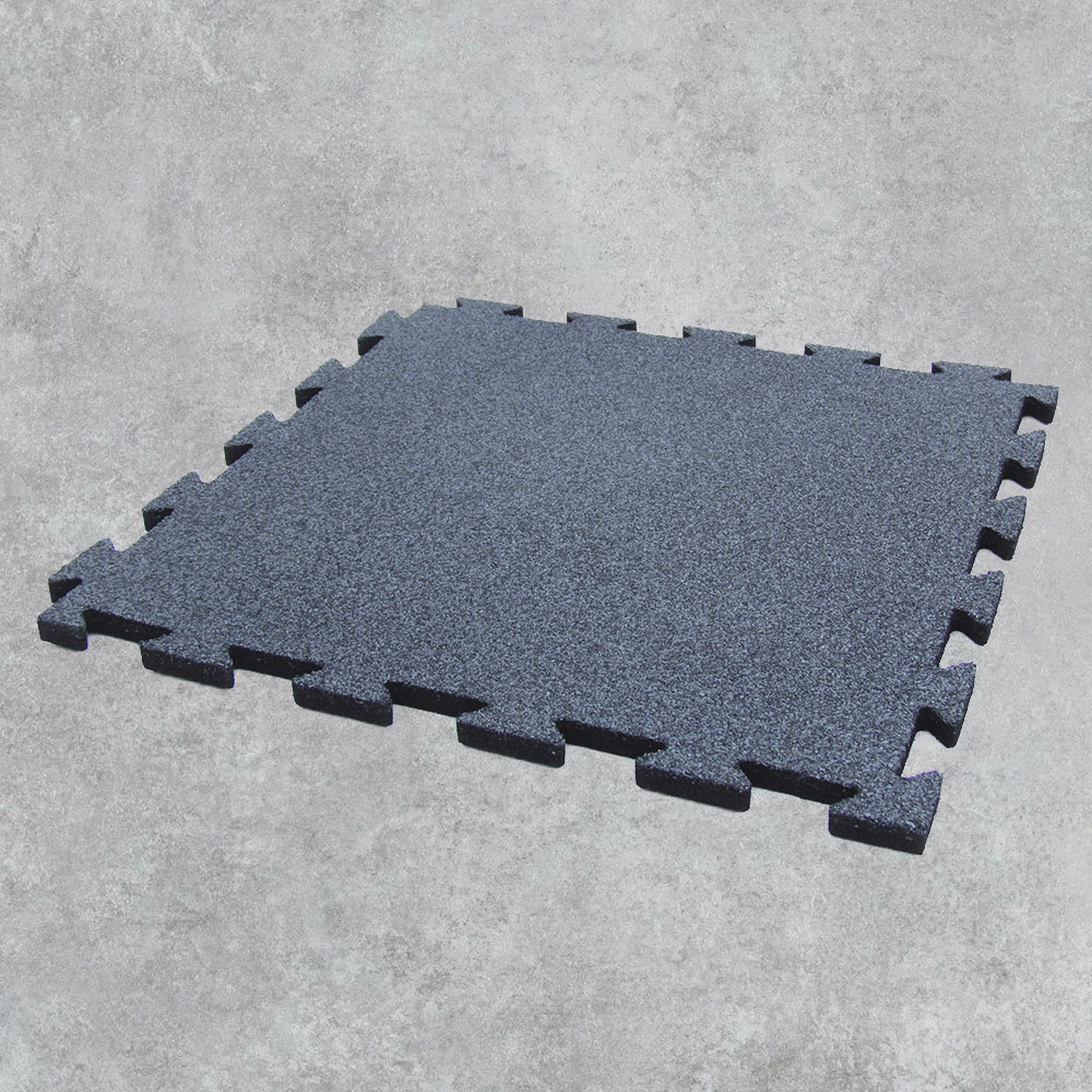 Плитка с соединением "Ласточкин хвост" серая. Резиновое покрытие ЭКОПРОФИТ ПЛхСе001