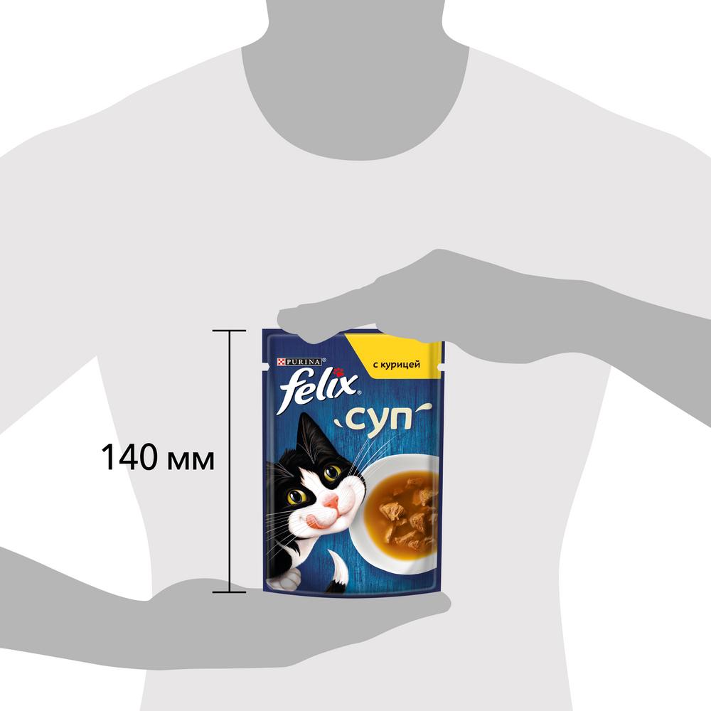 ПР0048794 Корм для кошек Суп с курицей, пауч 48 г FELIX  - Вид №9