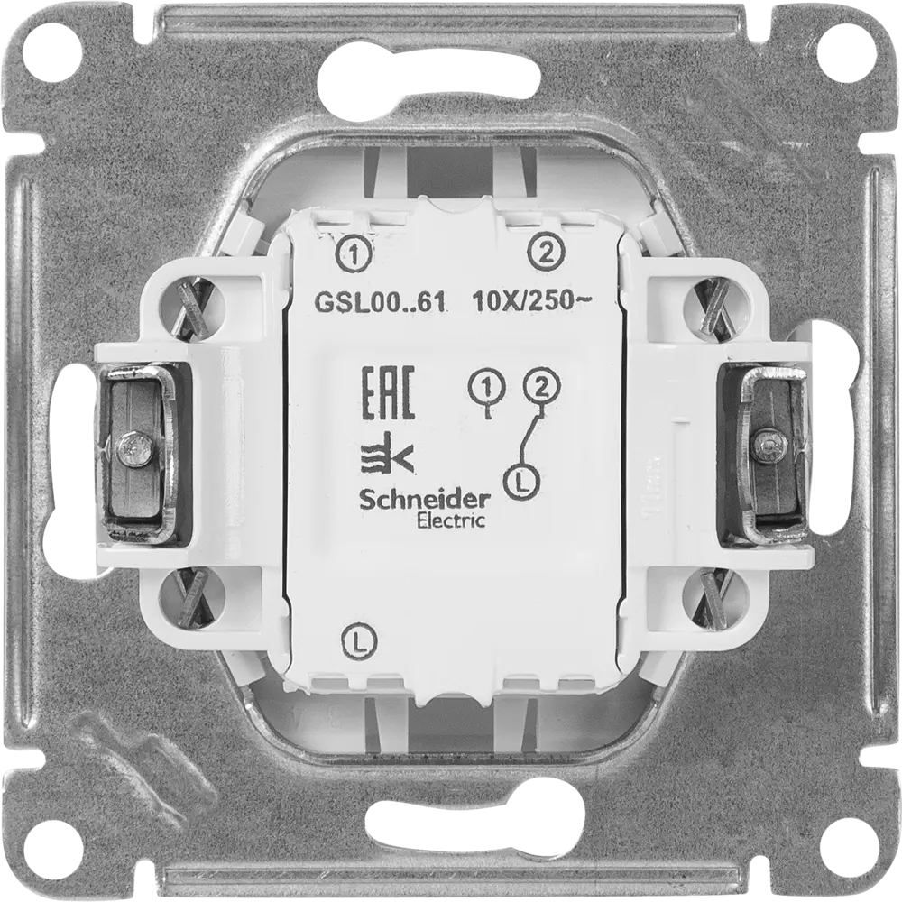Выключатель проходной встраиваемый Systeme Electric Glossa СХ6 1 клавиша цвет молочный STLM-2205863 - Вид №2