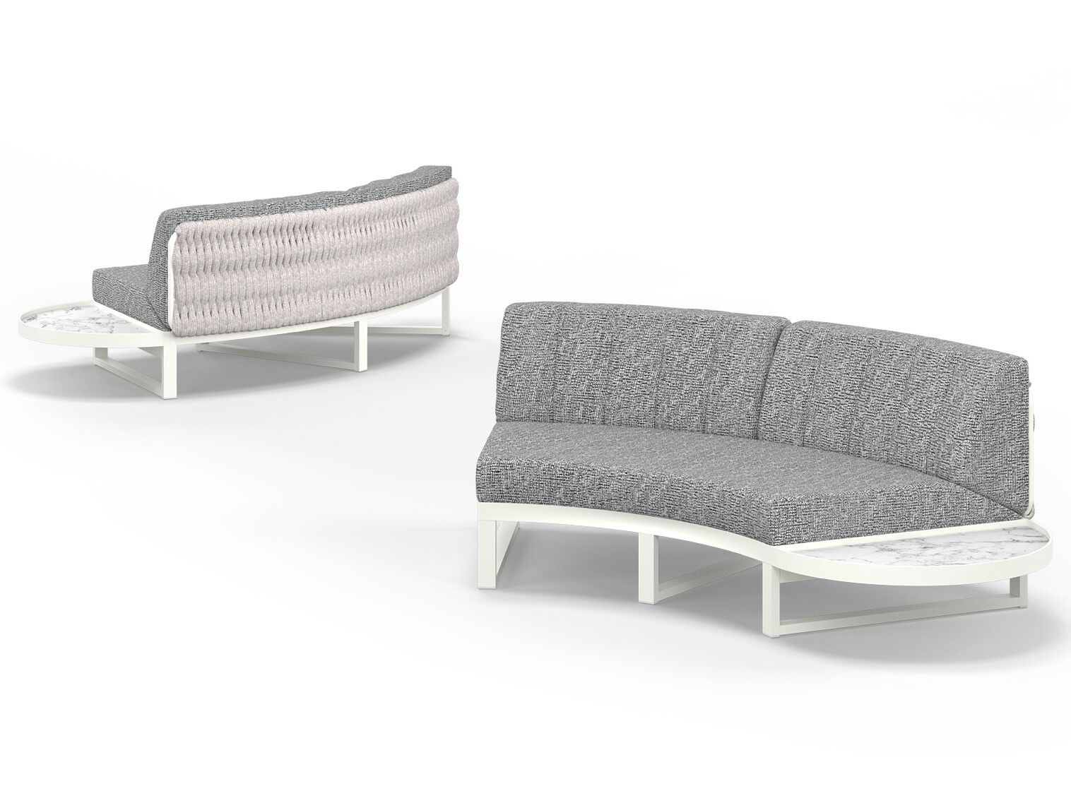 Тканевый изогнутый модульный садовый диван MAMAGREEN Munia ARCH-00064107 - Вид №2