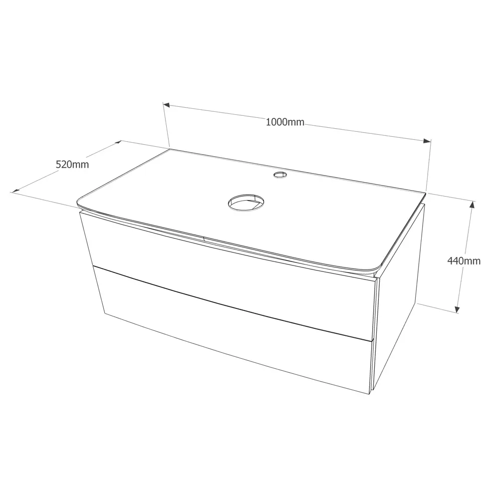 Тумба под раковину подвесная Cosmo 100 см цвет белый VIGO STLM-2193828 - Вид №7