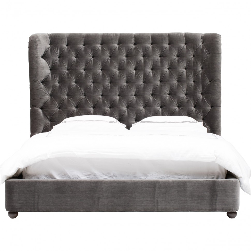 Кровать двуспальная 180х200 серая Amster ICON DESIGNE ДИЗАЙНЕРСКИЕ 177940 Серый  - Вид №1