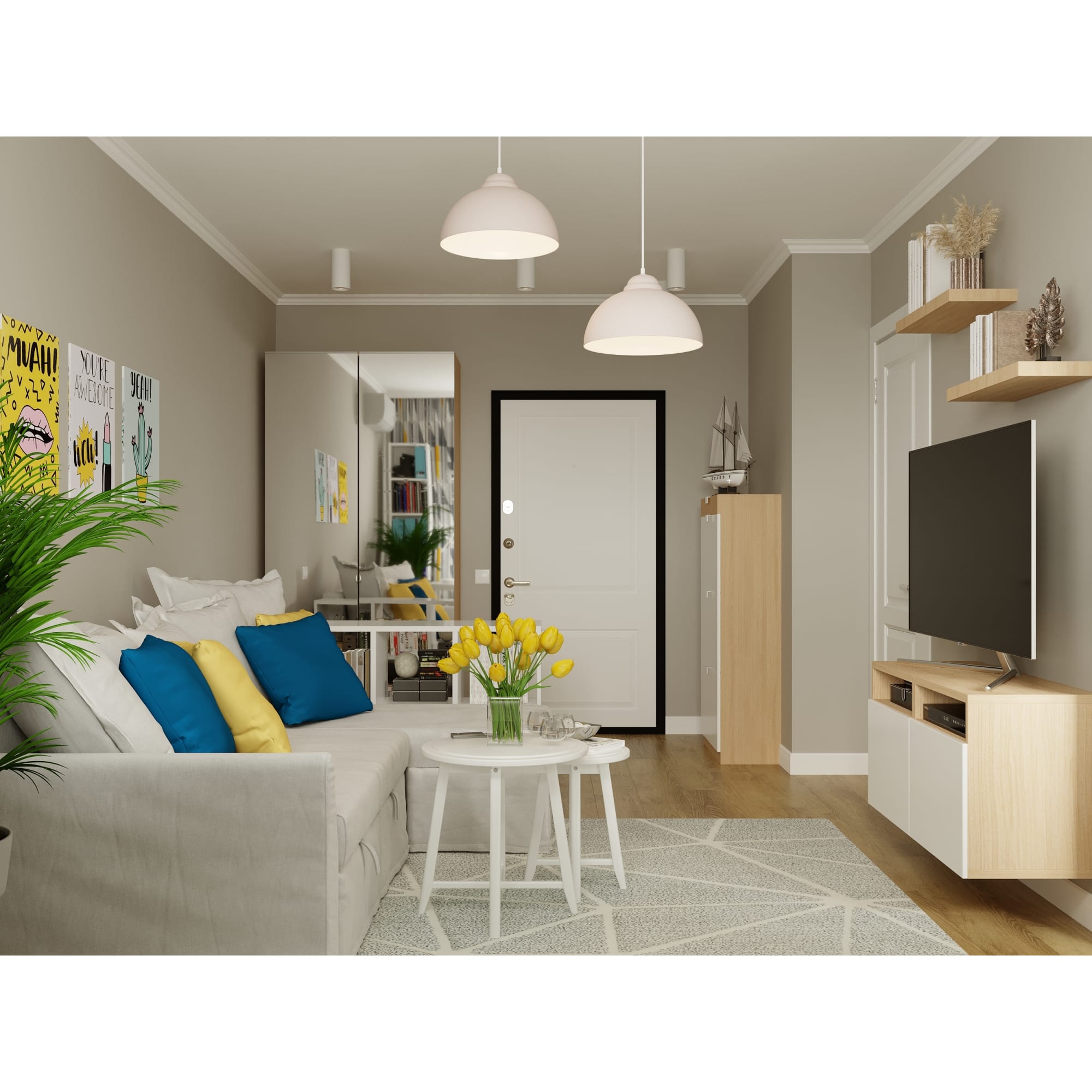 18662854 Каркас шкафа Лион 55x60x232 см цвет дуб сонома Santreyd  - Вид №6