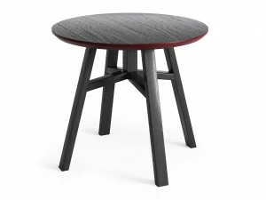 Приставной столик круглый черный дуб, марсала 55 см Mack THE IDEA  210078 Черный