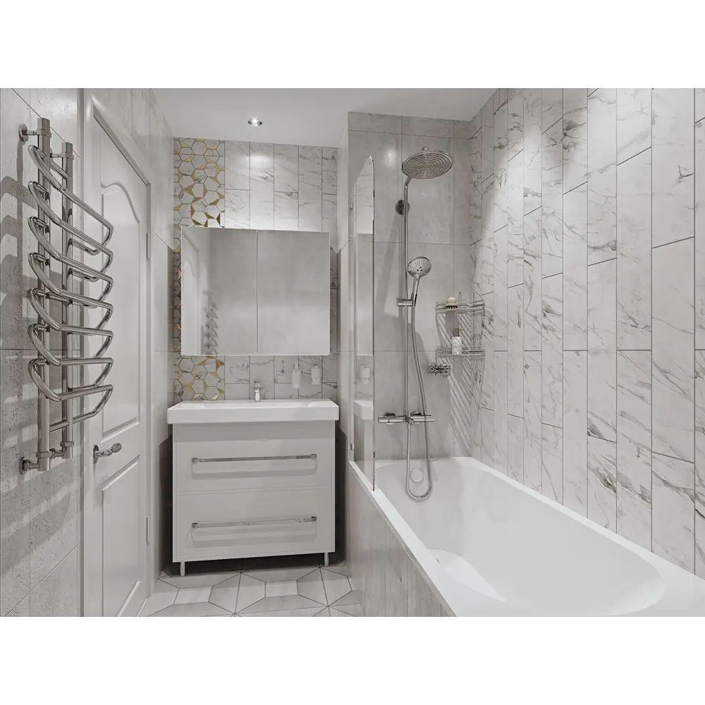 Плитка настенная Stone 30х60 см 1.62 м² цвет светло-серый BELANI STLM-2102867 - Вид №9