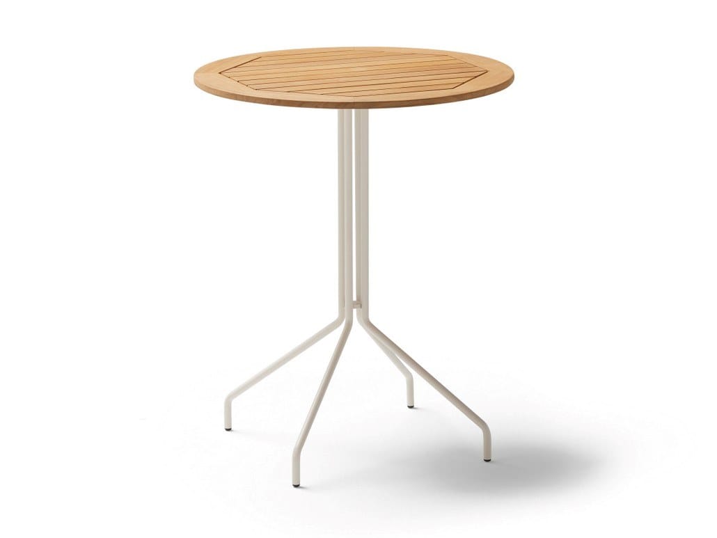 Высокий круглый стол из тикового дерева POINT Weave ARCH-00122944