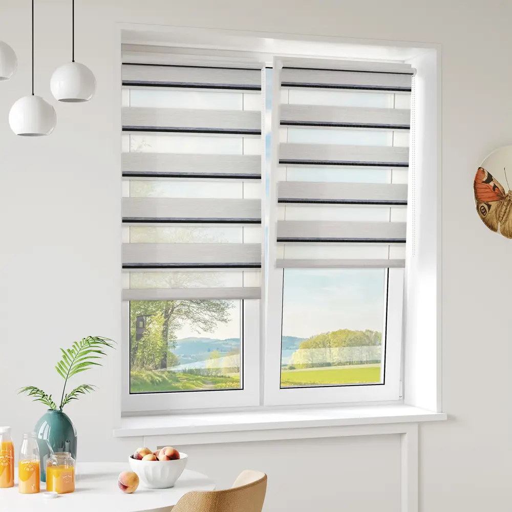 Штора рулонная день-ночь Лечче 140x175 см серая MIAMOZA STLM-2022825 - Вид №2