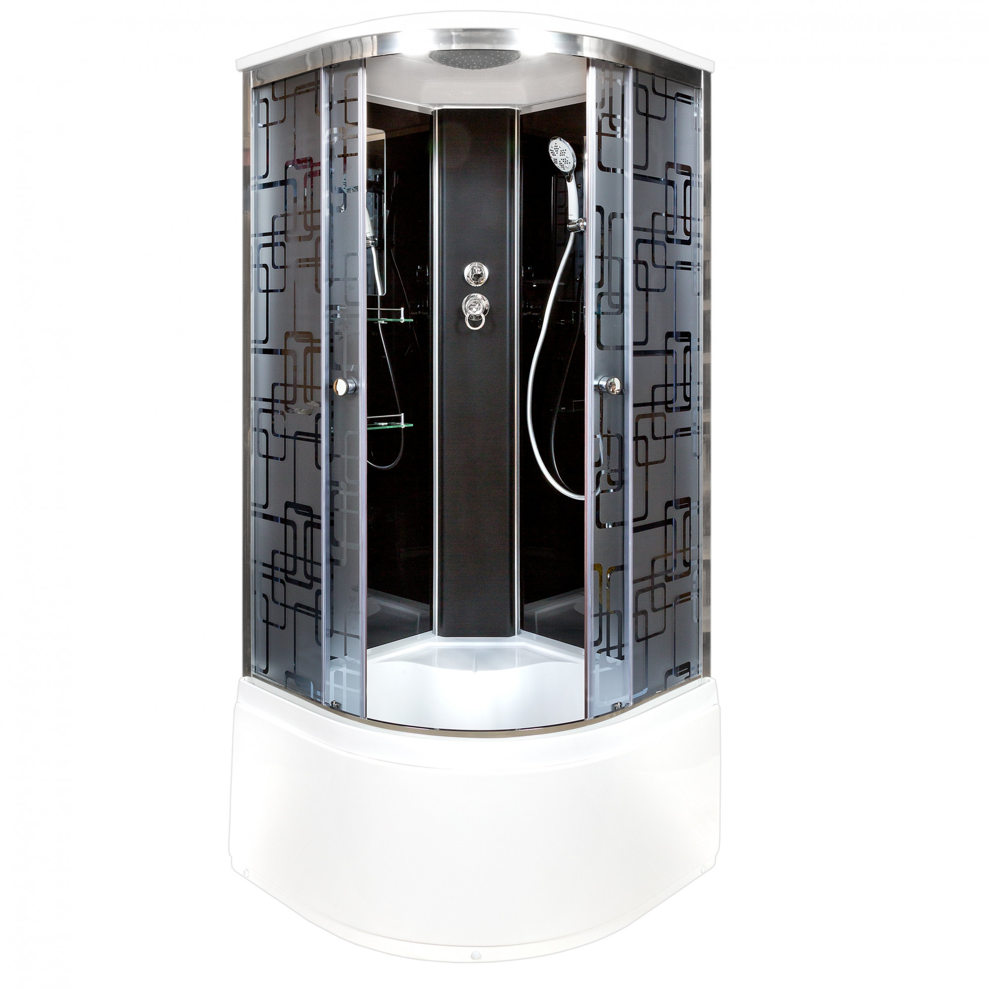 ЕМ1511 RLED с гм. Душевая кабина DETO Серия EM BМ4510 стандартная BLACK