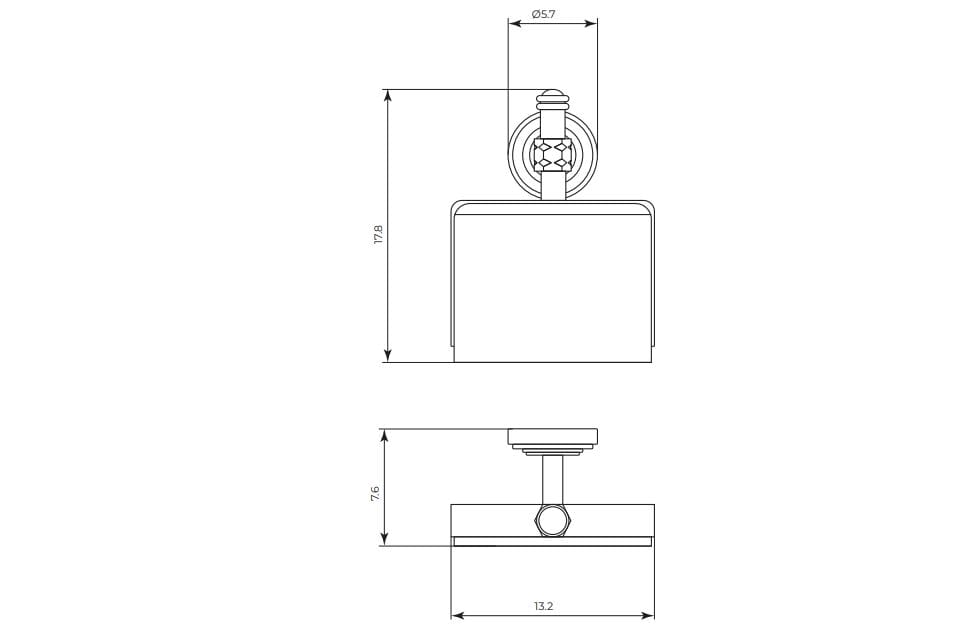 Латунный держатель рулона с крышкой Gaia Mobili Complements ARCH-00006075 - Вид №1