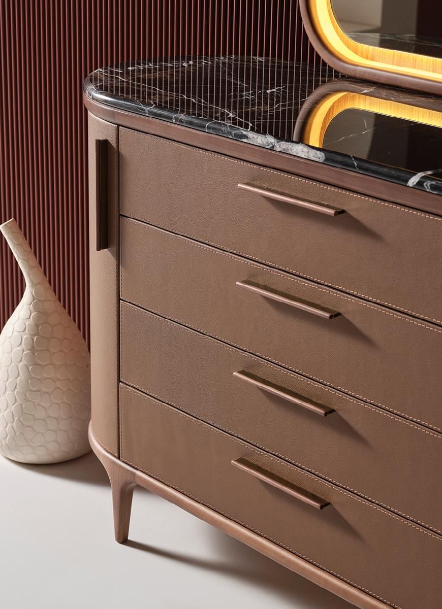 Кожаный комод с мраморной столешницей Mobi Pera ARCH-00109046 - Вид №2