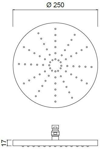 Rubinetteria Giulini Дождевой душ из абс с системой защиты от накипи Myring F1611 - Вид №1