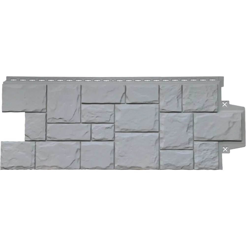 Фасадная панель Grand Line Classic Крупный камень 1102.5x417.4 мм серый STLM-2114447