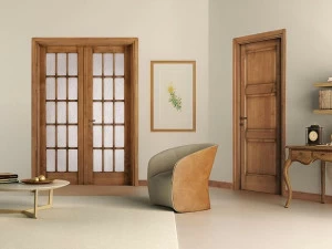 LEGNOFORM Дверь из массива дерева и стекла Arte povera