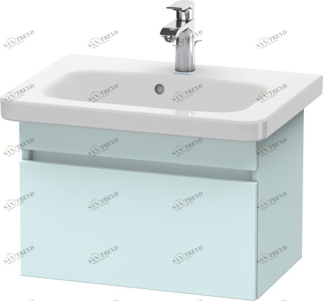 DS637900909 Тумбочка подвесная компакт DuraStyle #DS6379 580 x 368 мм Светло-голубой матовый декор Duravit