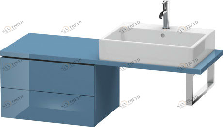LC582804747 Шкафчик для компактной консоли L-Cube #LC5828 620 x 477 мм Каменно-синий глянцевый лак Duravit