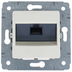 Розетка компьютерная встраиваемая Legrand Cariva RJ45 UTP cat 6 цвет слоновая кость
