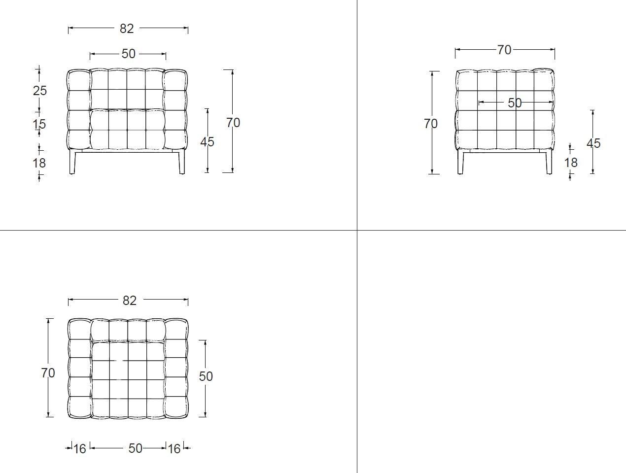Twils Кресло из ткани с подлокотниками Chocolat sun-id-1345067 - Вид №4