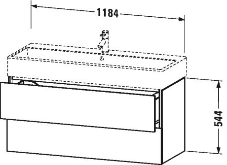 LC627905151 L-Cube Тумбочка подвесная Сосна коричневая, декор Duravit - Вид №1