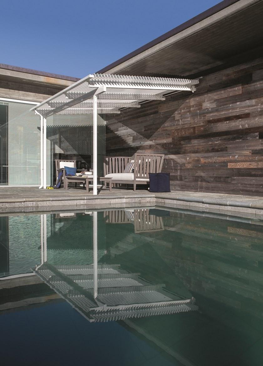 Unopiù Настенная пергола из алюминия с регулируемыми жалюзи  Peme43fb  - Вид №1