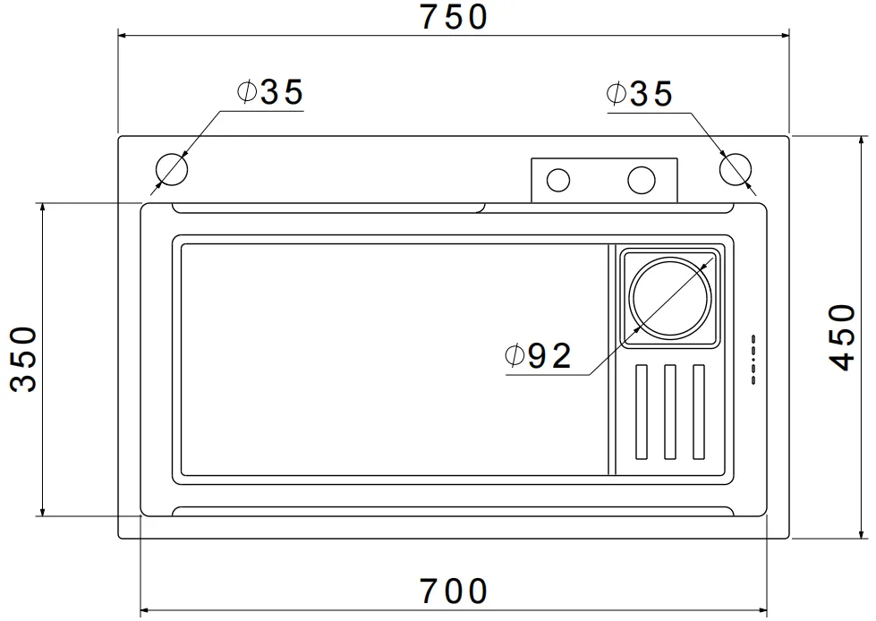 Кухонная мойка Нержавеющая сталь METAL S561 GranFest 7545-S561 - Вид №1