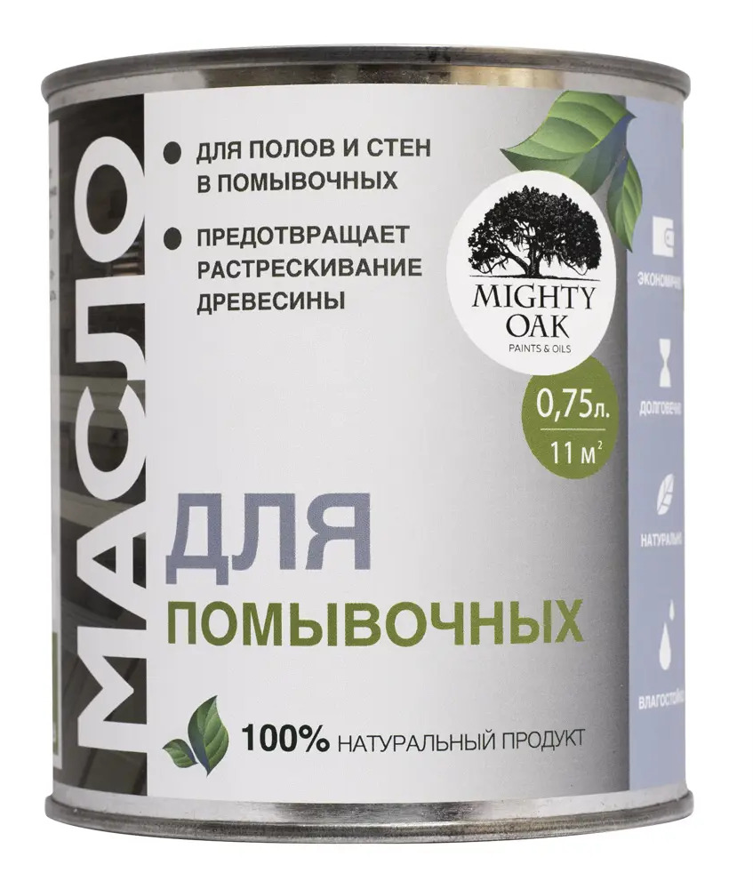 MIGHTY OAK Масло для защиты древесины в банях и помывочных 0.75 л 83588352