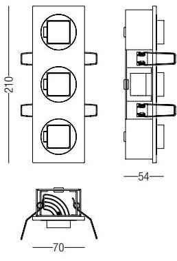 PURALUCE Многоточечный встраиваемый алюминиевый светодиодный прожектор Pixel sun-id-1492450 - Вид №8
