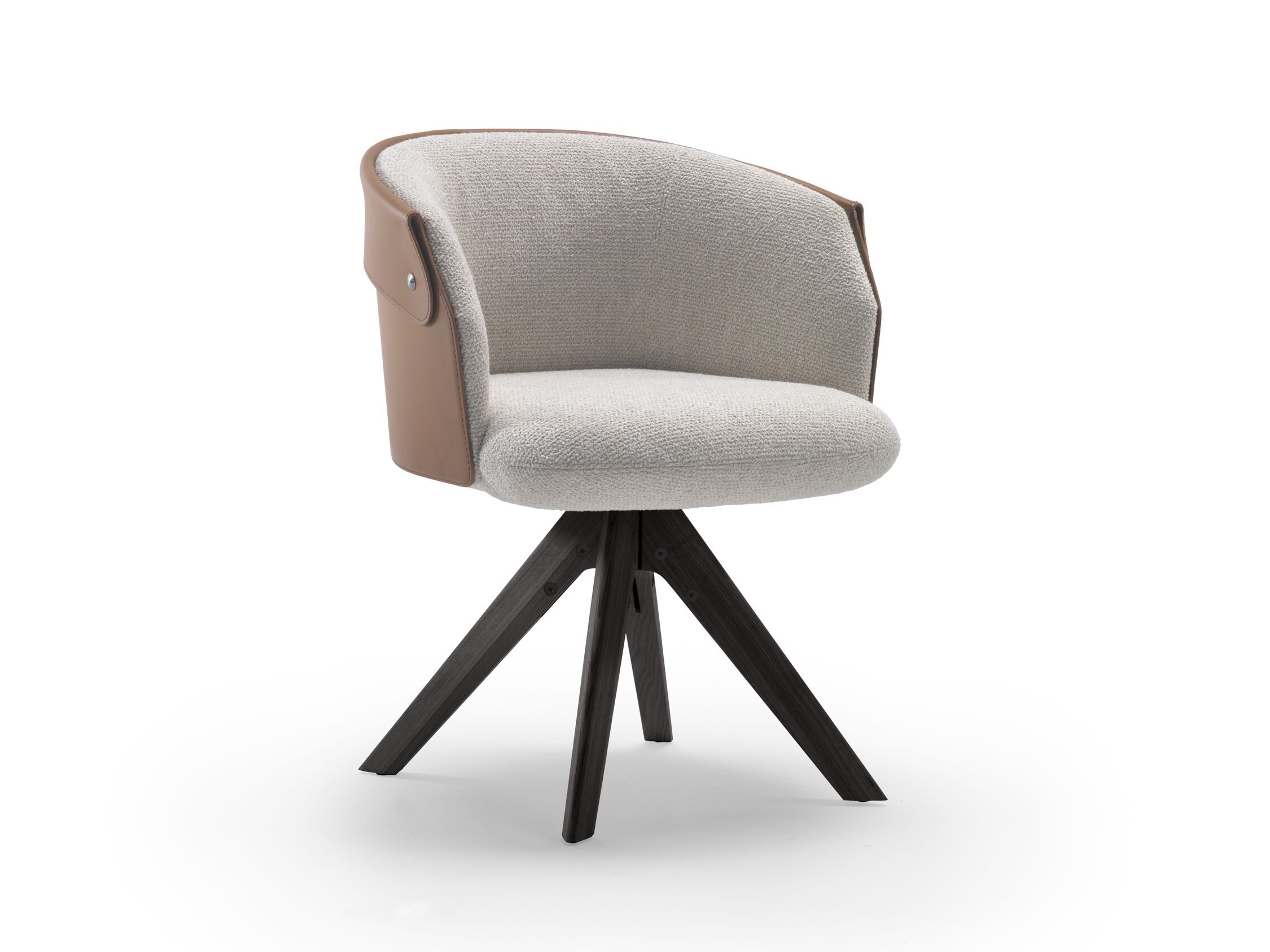 Вращающееся кресло на насесте с подлокотниками Flexform Оззи ARCH-00070883