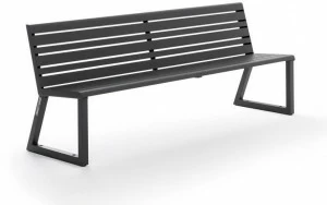Urbantime Скамья из алюминия со спинкой Ventiquattrore.h24