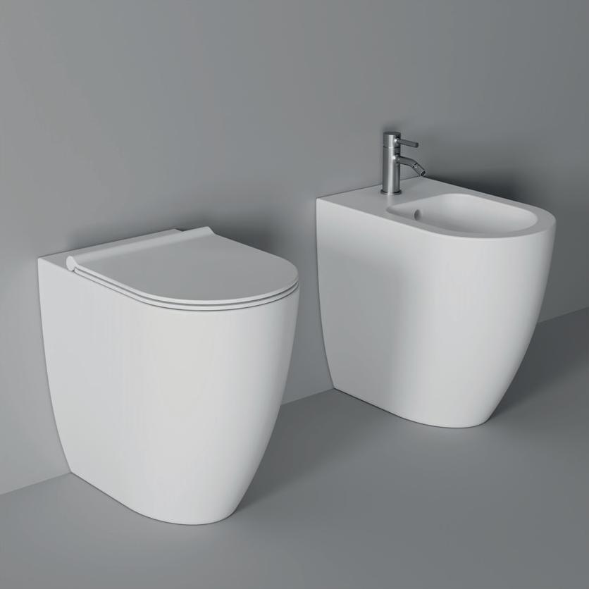 22270101 Приставной унитаз напольный Белый Alice Ceramica Form Италия - Вид №1