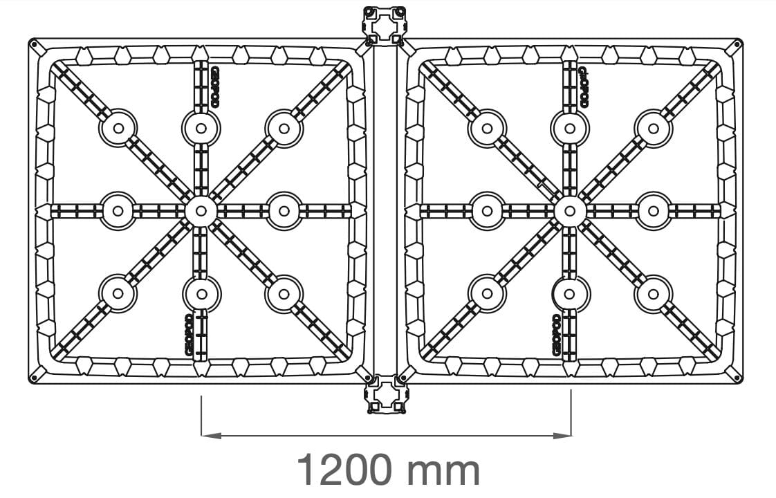 Модульная опалубка с утечкой из переработанного полипропилена Geoplast GEOPOD ARCH-00007465 - Вид №4